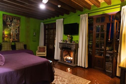 Katil atau katil-katil dalam bilik di Casa Schuck Boutique Hotel