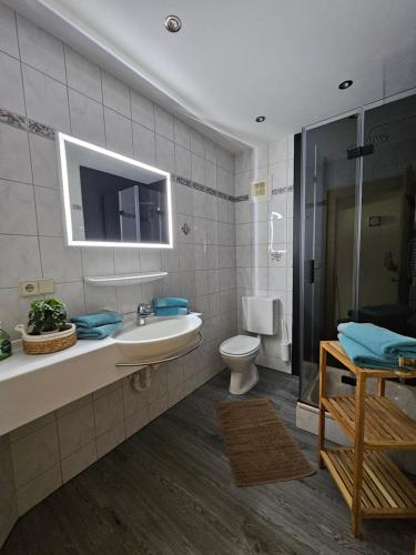Koupelna v ubytování Appartement Reindl