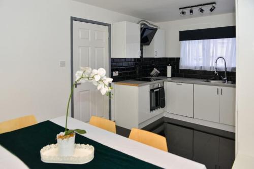 Dapur atau dapur kecil di Perfect for contractors, TVs in every bedroom