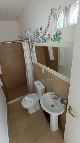 Koupelna v ubytování Arsamici Hotel