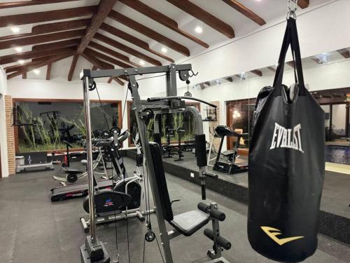 Fitness centrum a/nebo fitness zařízení v ubytování Bali Villa lujo en el oriente