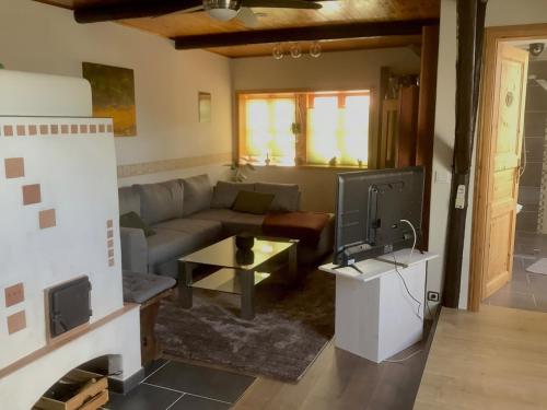 TV a/nebo společenská místnost v ubytování Rinteln-Loft mit E-Auto-Ladestation