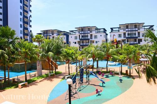 an aerial view of a playground at a resort at Nature Home - Swiss Garden Resort Residences in Kuantan