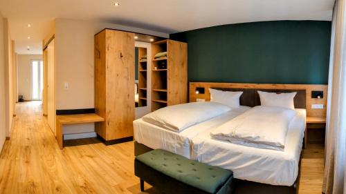 Katil atau katil-katil dalam bilik di Hotel Brauerei Gasthof Höhn