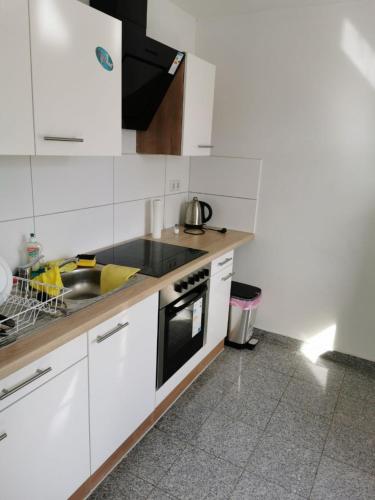 Dapur atau dapur kecil di Royal Apartments Bremen - Ferienwohnungen & Fahrradverleih