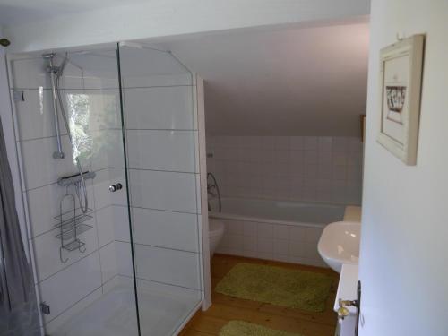 Koupelna v ubytování Pumafalle