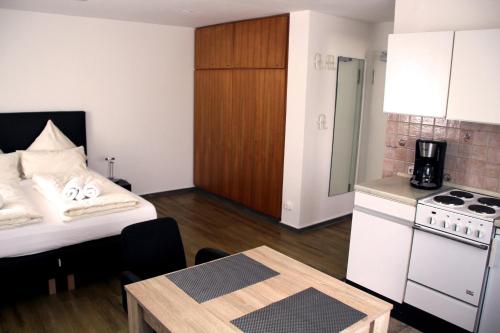 Dapur atau dapur kecil di Hummerklippen Apartments