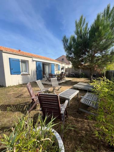 Maison coeur de forêt, proche plage des Conches