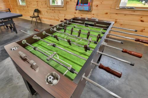 a model of a soccer field on a table at Matterhorns Hunter Lodge in Hunter