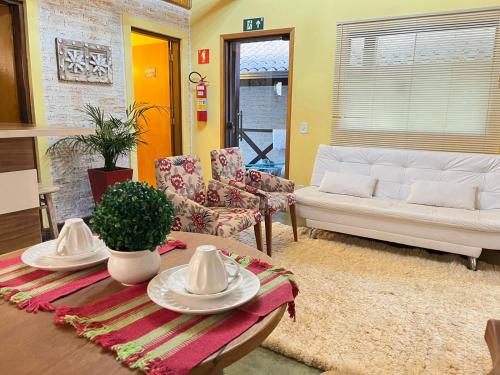 Posezení v ubytování Loft Pucci com ofurô