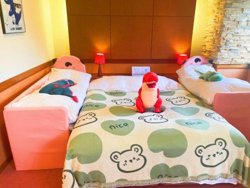 Кровать или кровати в номере Ikaho Kids Paradise Hotel - Vacation STAY 07113v