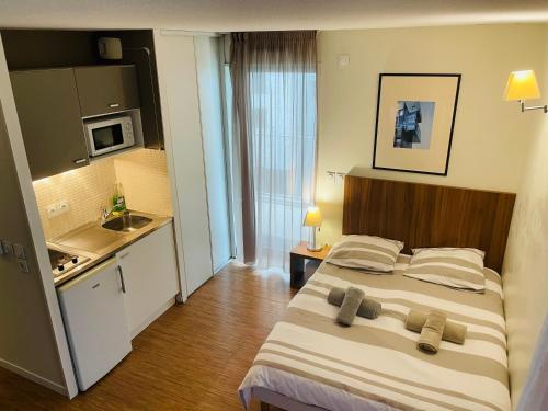 Studio Harmonie Confluence Lyon City et piscine chauffante