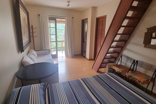 Katil atau katil-katil dalam bilik di Teresópolis-Casa