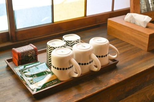 旅心飯店にあるコーヒーまたはお茶