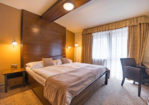 Letto o letti in una camera di APLEND Wellness Hotel Borovica