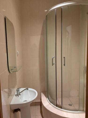Koupelna v ubytování Hotel Femina