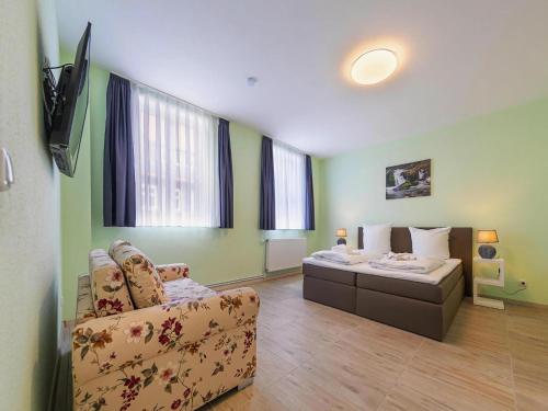 Postel nebo postele na pokoji v ubytování Ferienwohnung Fachwerktraum, Wernigerode