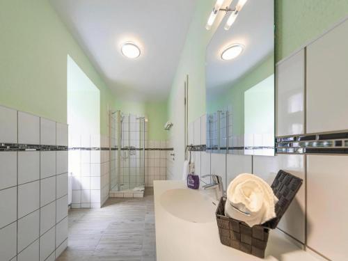 Koupelna v ubytování Ferienwohnung Fachwerktraum, Wernigerode