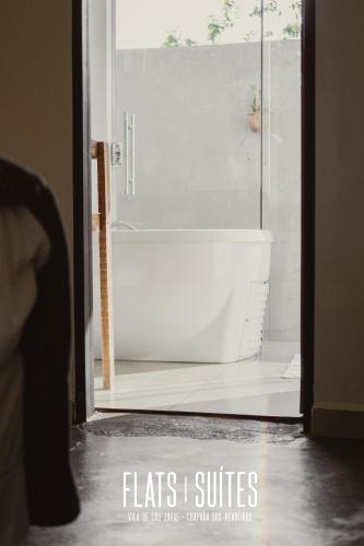Koupelna v ubytování FLATS SUITE - Experiência e Conforto na charmosa Vila de São Jorge, Goiás