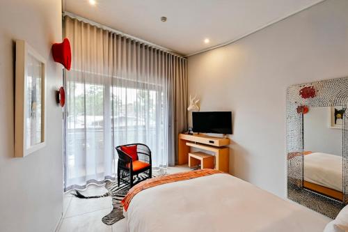Ένα ή περισσότερα κρεβάτια σε δωμάτιο στο Alpine Attitude Boutique Hotel & Conference Venue