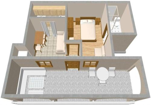 Půdorys ubytování Apartments Roki