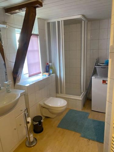 Koupelna v ubytování Schöne Wohnung zentrumsnah