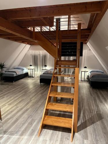 Postel nebo postele na pokoji v ubytování Ferien- Monteurwohnung