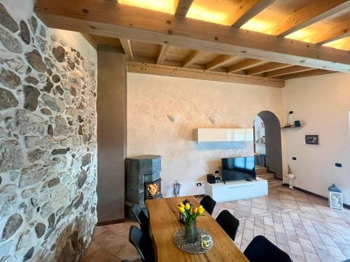 Χώρος καθιστικού στο Casa Al Castagneto