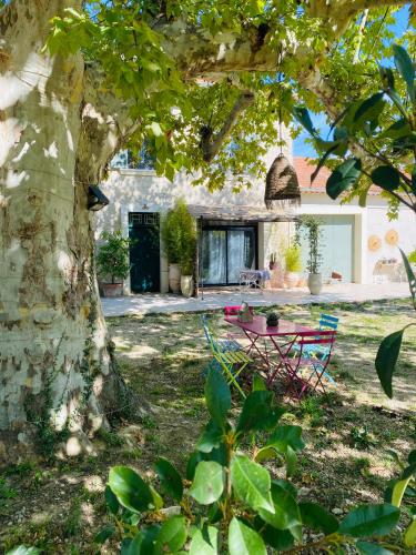 Κήπος έξω από το Gîte Mas La Bohème Piscine Parking Privé L'Isle-Sur-La-Sorgue