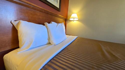 Ένα ή περισσότερα κρεβάτια σε δωμάτιο στο Sahara Courtyard Inn & Suites Osoyoos