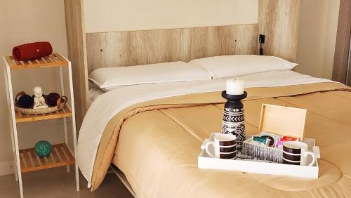 Ένα ή περισσότερα κρεβάτια σε δωμάτιο στο Luminoso monoambiente