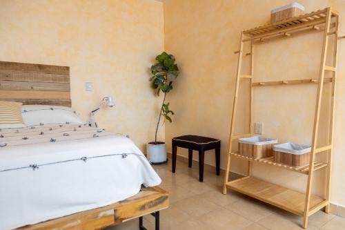 Katil atau katil-katil dalam bilik di Gran casa para amigos a 4 cuadras del Zocalo