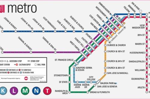 a map of the subway line in mexico at 1br in quaint area, subway 12 mins to downtown, free EVcharge in San Francisco