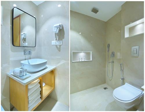 Koupelna v ubytování HOTEL SHANDON-2 Mins From Connaught Place