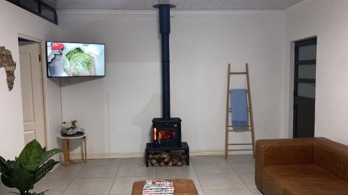 TV a/nebo společenská místnost v ubytování Nature's Rest