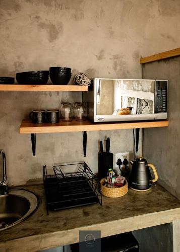 Guest Room at Joubertにあるキッチンまたは簡易キッチン