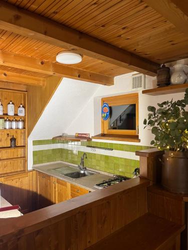 Kuchyň nebo kuchyňský kout v ubytování Chalet Blanc Le Duplex