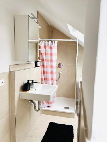 Koupelna v ubytování Deluxe Apartment Stuttgart Zuffenhausen
