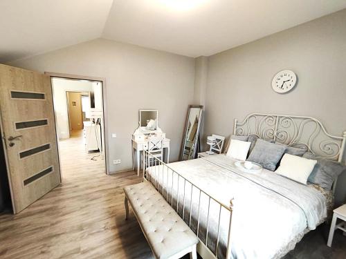 Postel nebo postele na pokoji v ubytování Apartmány U Obory