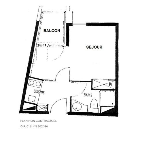 Résidence Armoise - Studio de 18m2 pour 2 personnes avec petite veranda MAE-5924