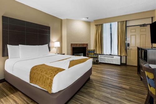 a hotel room with a large bed and a television at Best Western Toni Inn in Pigeon Forge