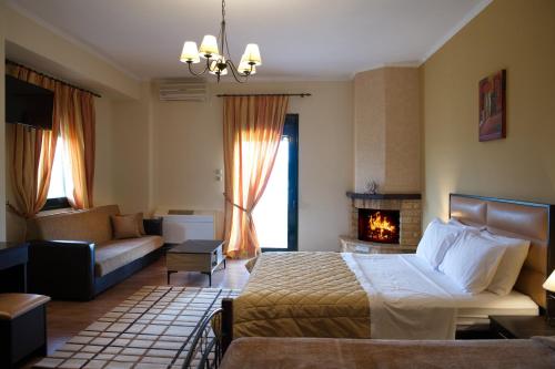Ένα ή περισσότερα κρεβάτια σε δωμάτιο στο Hotel Agnanti Unique Hospitality