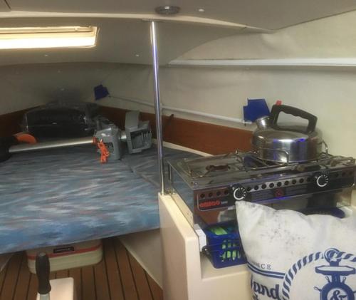 Nhà bếp/bếp nhỏ tại Cosy Sailing Boat Mariko