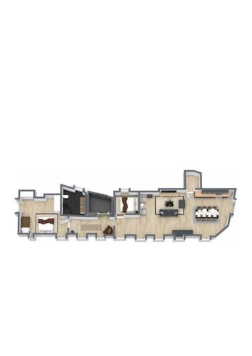 a floor plan of the proposed building for the university of sussex at 2BR with Amazing City Skyline View in Copenhagen