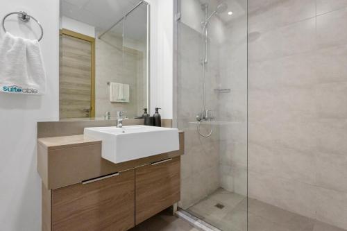 Vannituba majutusasutuses Bloom Towers Gem Elegant Studio A Must See