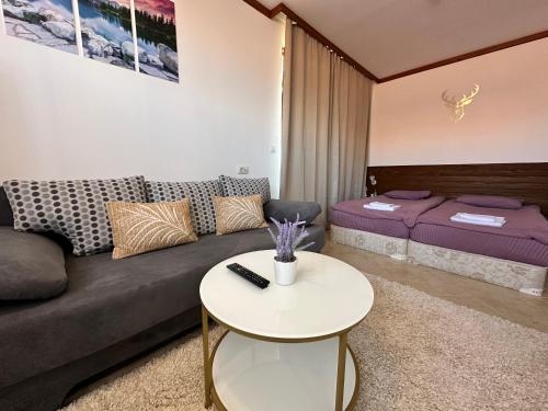 Postel nebo postele na pokoji v ubytování St Ivan Rilski SPA & Pool Studio