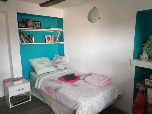 Katil atau katil-katil dalam bilik di Appartement F3 à 5 min de Colmar