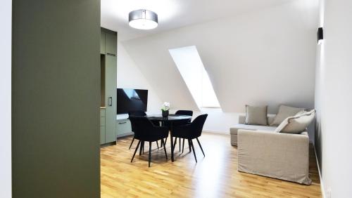 Χώρος καθιστικού στο Apartamenty LAGOM