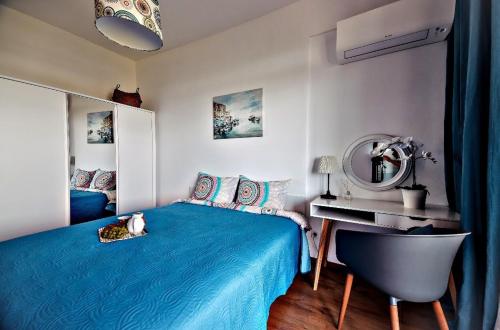 Postel nebo postele na pokoji v ubytování Burgas Residence 607