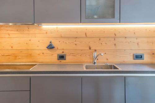 Η κουζίνα ή μικρή κουζίνα στο La Plates Chalet